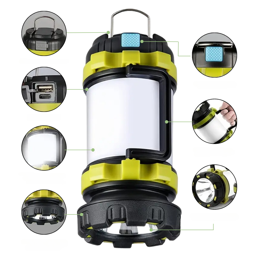 3-in-1 LED-noodlantaarn – oplaadbaar